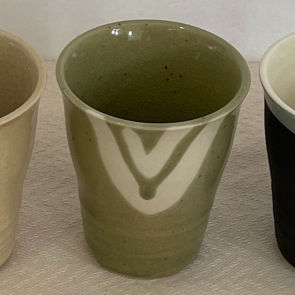 Japanese Yunomi Style Ceramic Tea Cup Set, 5-pcs - Picture 7 of 7